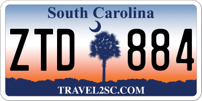 SC license plate ZTD884