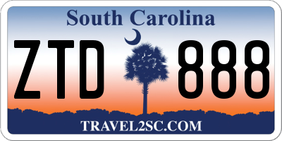 SC license plate ZTD888