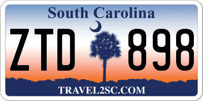 SC license plate ZTD898