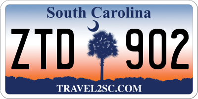 SC license plate ZTD902