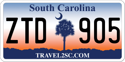 SC license plate ZTD905