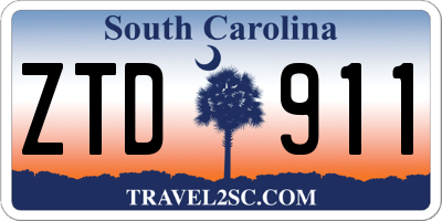 SC license plate ZTD911