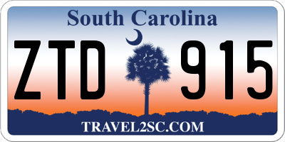 SC license plate ZTD915