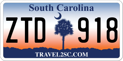 SC license plate ZTD918
