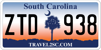 SC license plate ZTD938