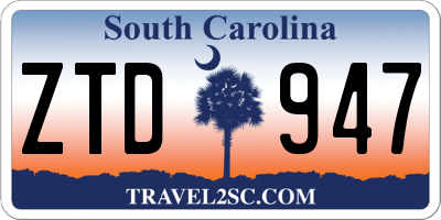 SC license plate ZTD947