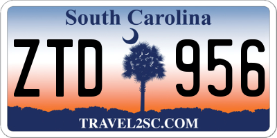 SC license plate ZTD956