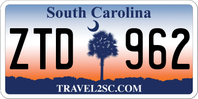 SC license plate ZTD962