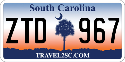 SC license plate ZTD967
