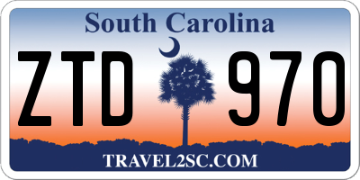 SC license plate ZTD970