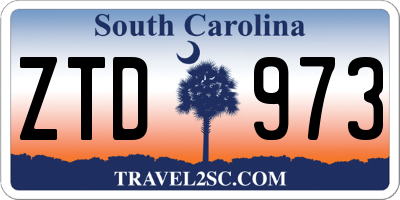 SC license plate ZTD973