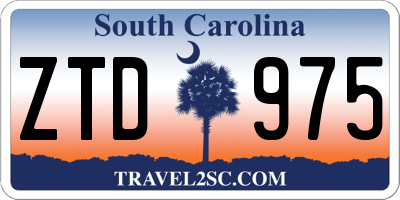 SC license plate ZTD975