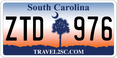 SC license plate ZTD976
