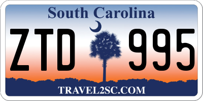 SC license plate ZTD995