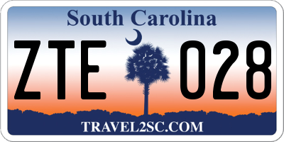 SC license plate ZTE028