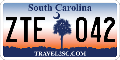 SC license plate ZTE042