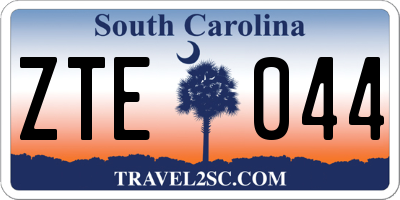 SC license plate ZTE044