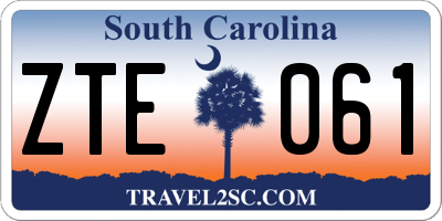 SC license plate ZTE061
