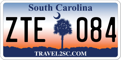 SC license plate ZTE084
