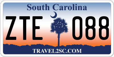 SC license plate ZTE088