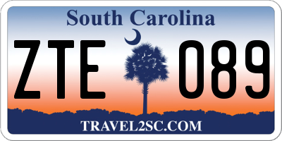 SC license plate ZTE089