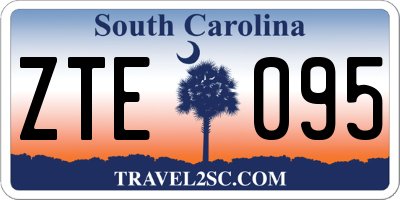 SC license plate ZTE095
