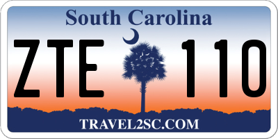 SC license plate ZTE110