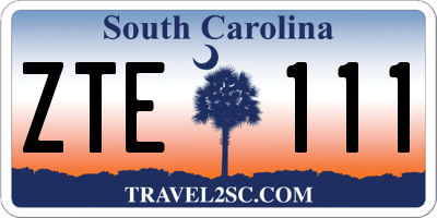 SC license plate ZTE111