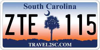 SC license plate ZTE115