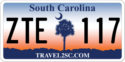 SC license plate ZTE117