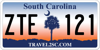 SC license plate ZTE121
