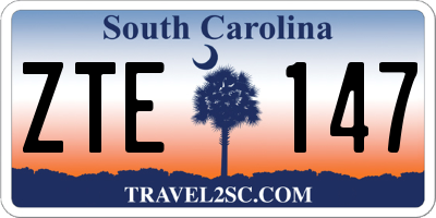 SC license plate ZTE147