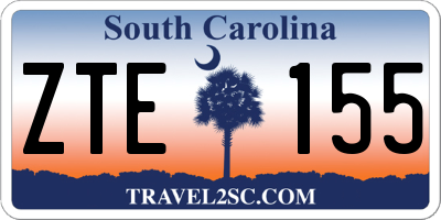 SC license plate ZTE155
