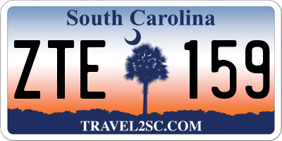 SC license plate ZTE159