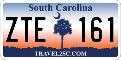 SC license plate ZTE161