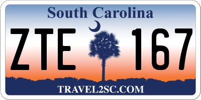 SC license plate ZTE167