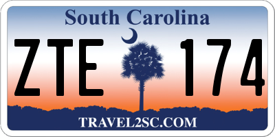SC license plate ZTE174