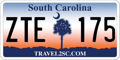 SC license plate ZTE175