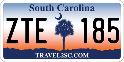 SC license plate ZTE185