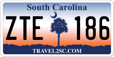 SC license plate ZTE186