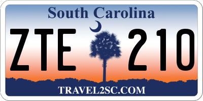 SC license plate ZTE210