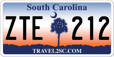 SC license plate ZTE212