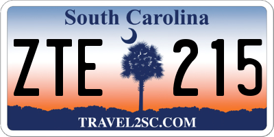SC license plate ZTE215