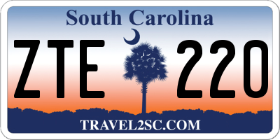 SC license plate ZTE220