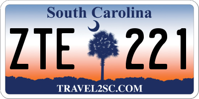 SC license plate ZTE221