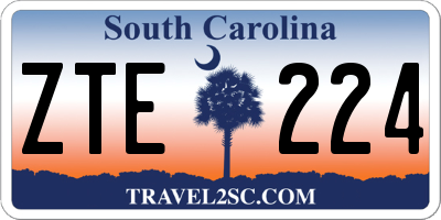 SC license plate ZTE224