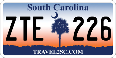 SC license plate ZTE226