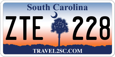 SC license plate ZTE228