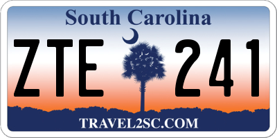 SC license plate ZTE241