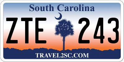 SC license plate ZTE243